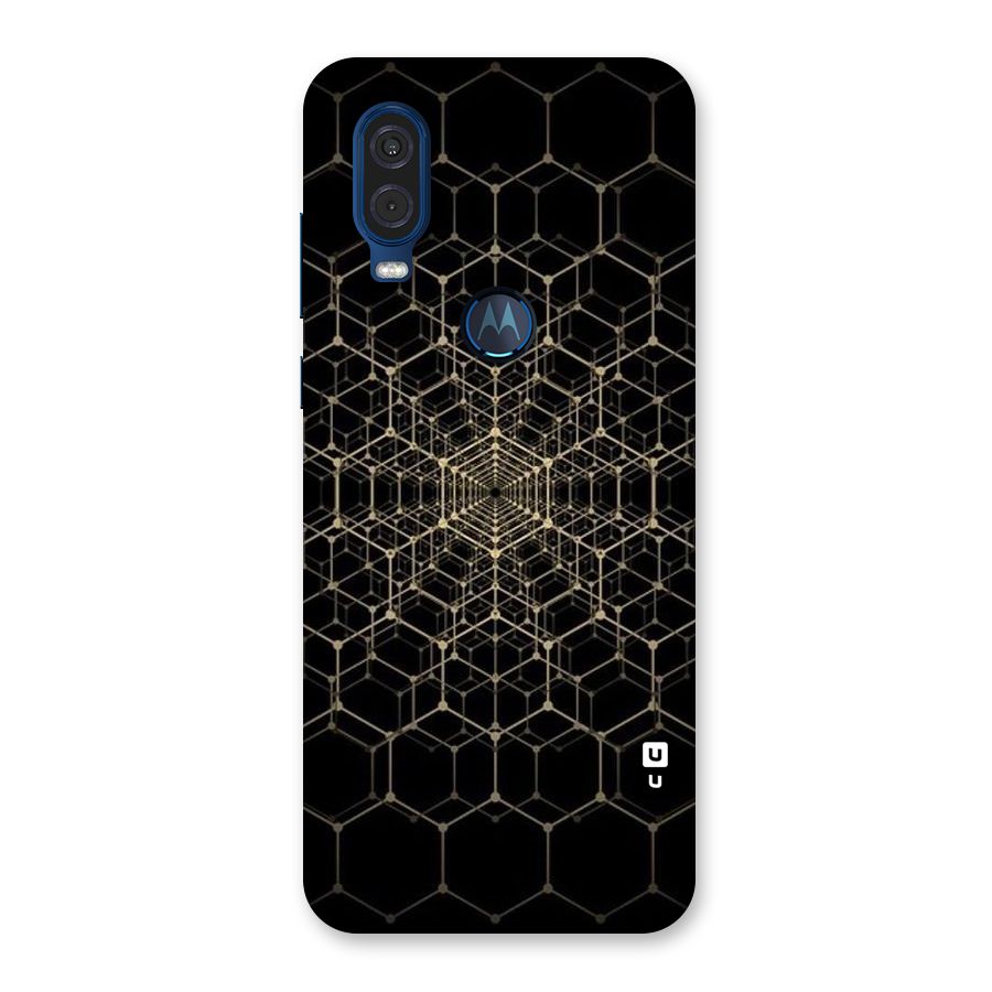 Gold Web Back Case for Motorola One Vision