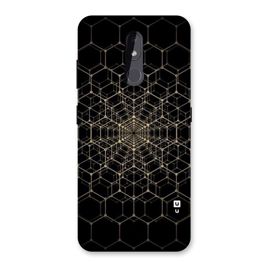 Gold Web Back Case for Nokia 3.2