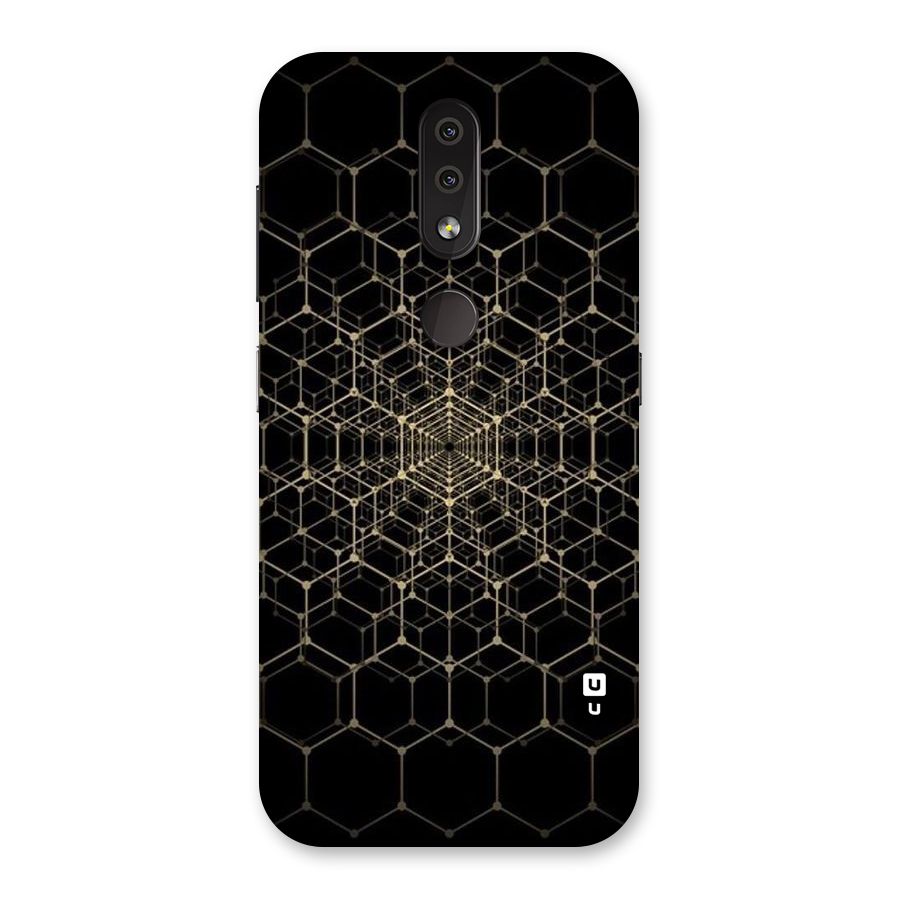 Gold Web Back Case for Nokia 4.2