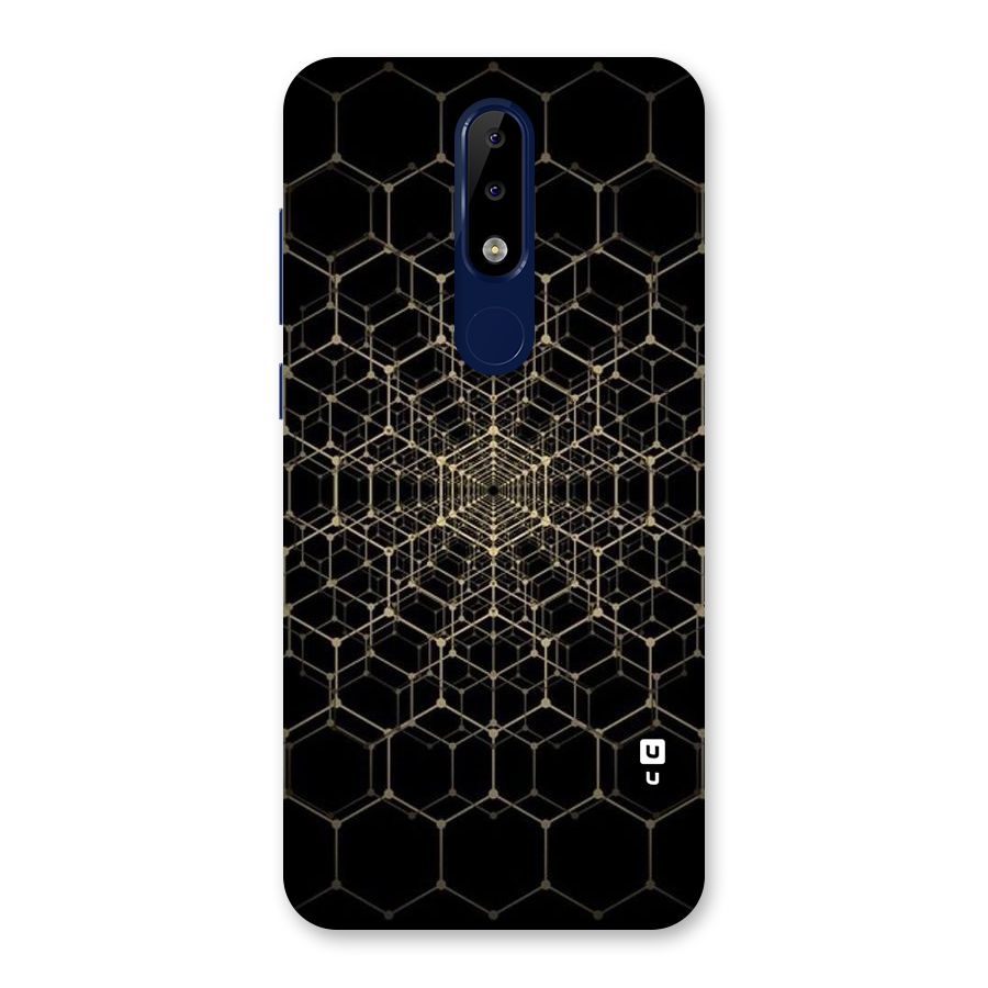 Gold Web Back Case for Nokia 5.1 Plus