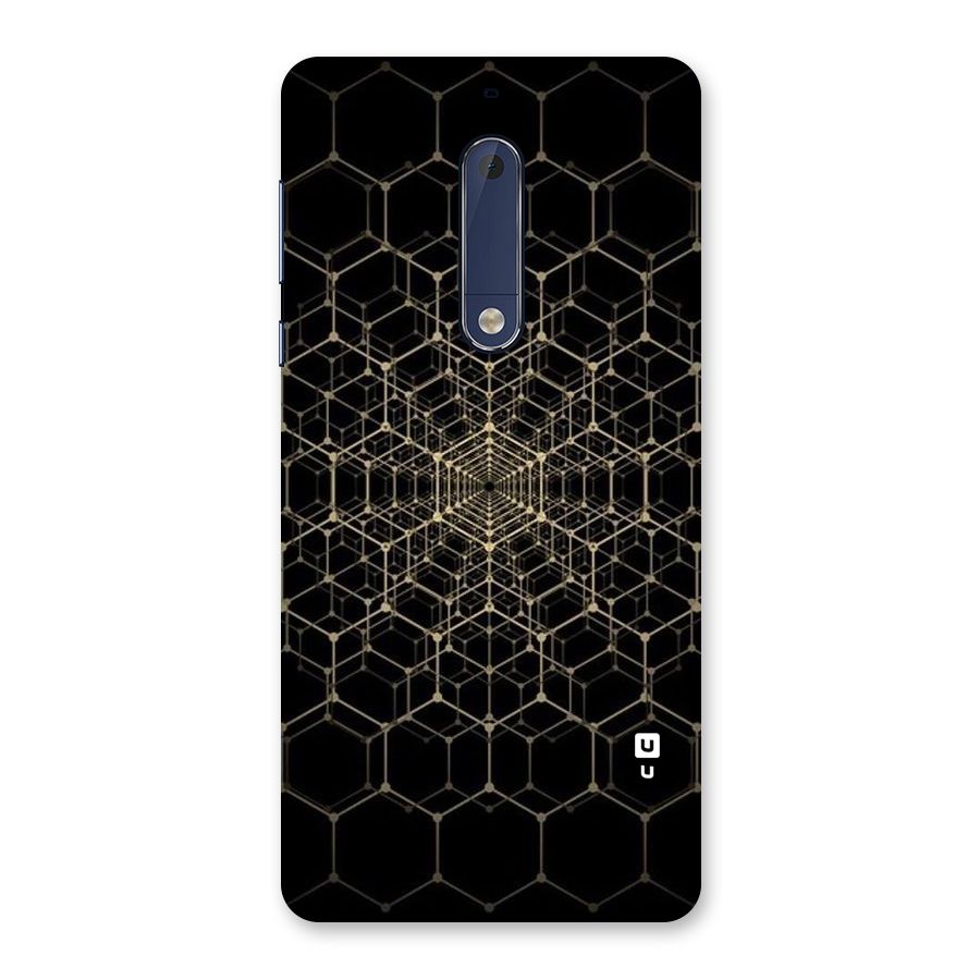 Gold Web Back Case for Nokia 5