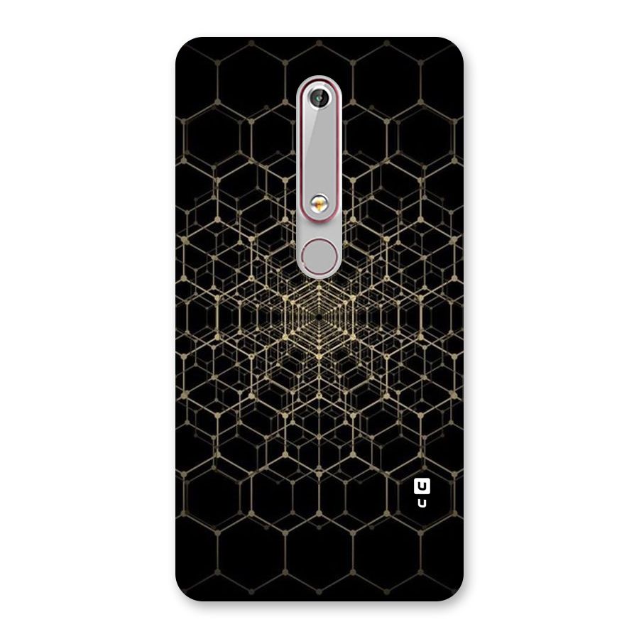 Gold Web Back Case for Nokia 6.1