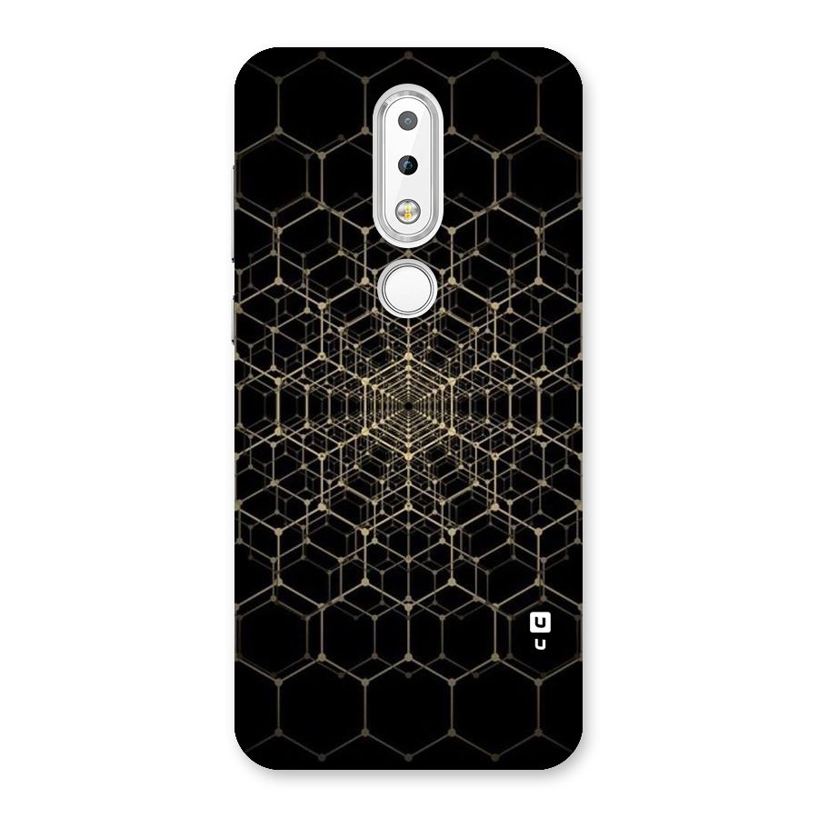 Gold Web Back Case for Nokia 6.1 Plus