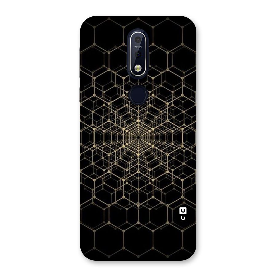 Gold Web Back Case for Nokia 7.1