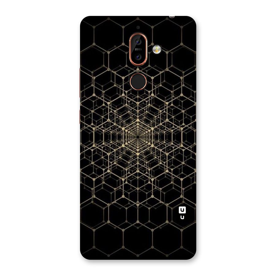Gold Web Back Case for Nokia 7 Plus