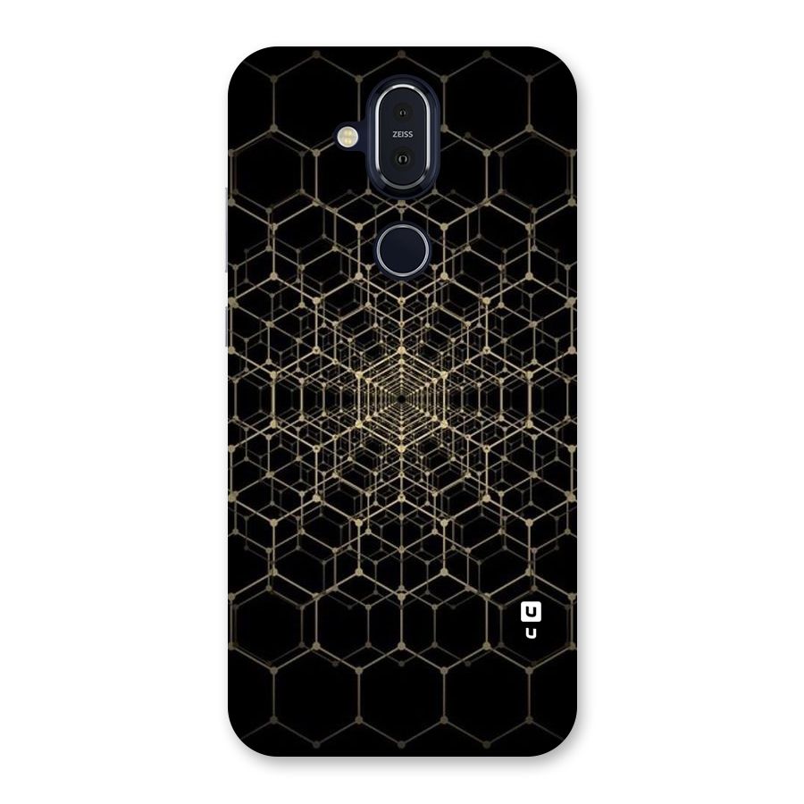 Gold Web Back Case for Nokia 8.1