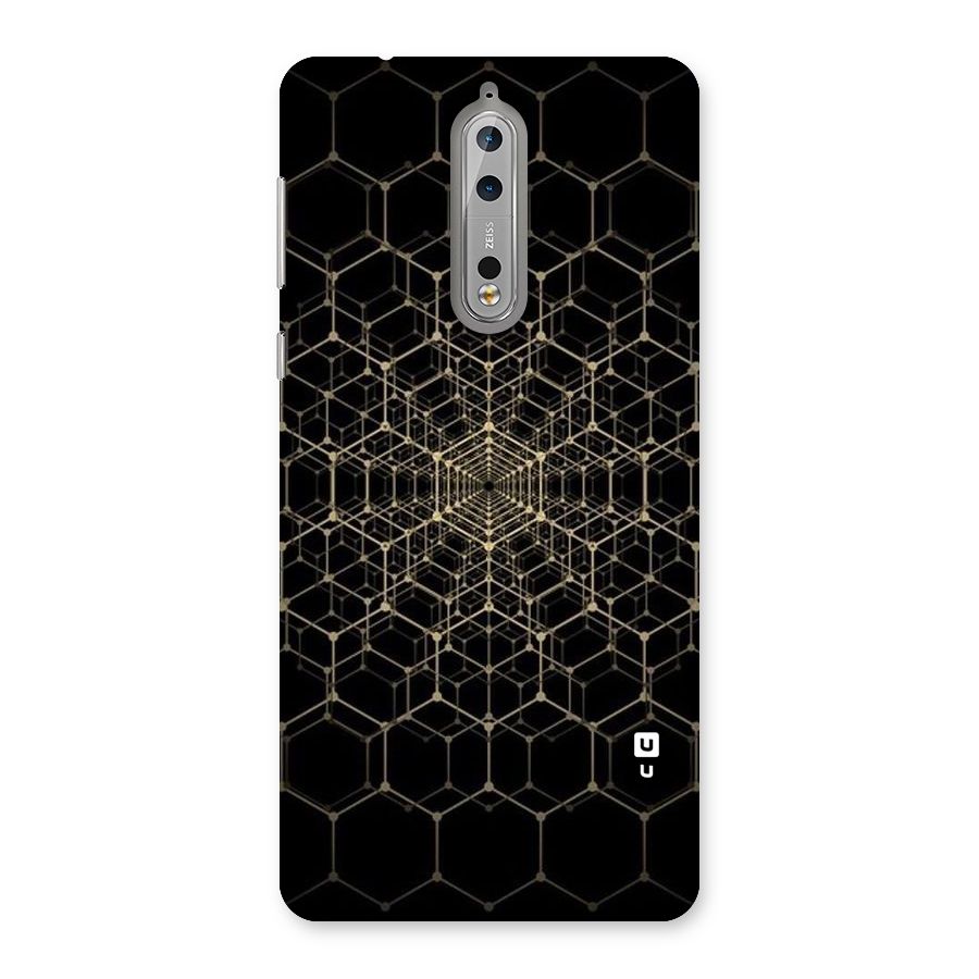 Gold Web Back Case for Nokia 8