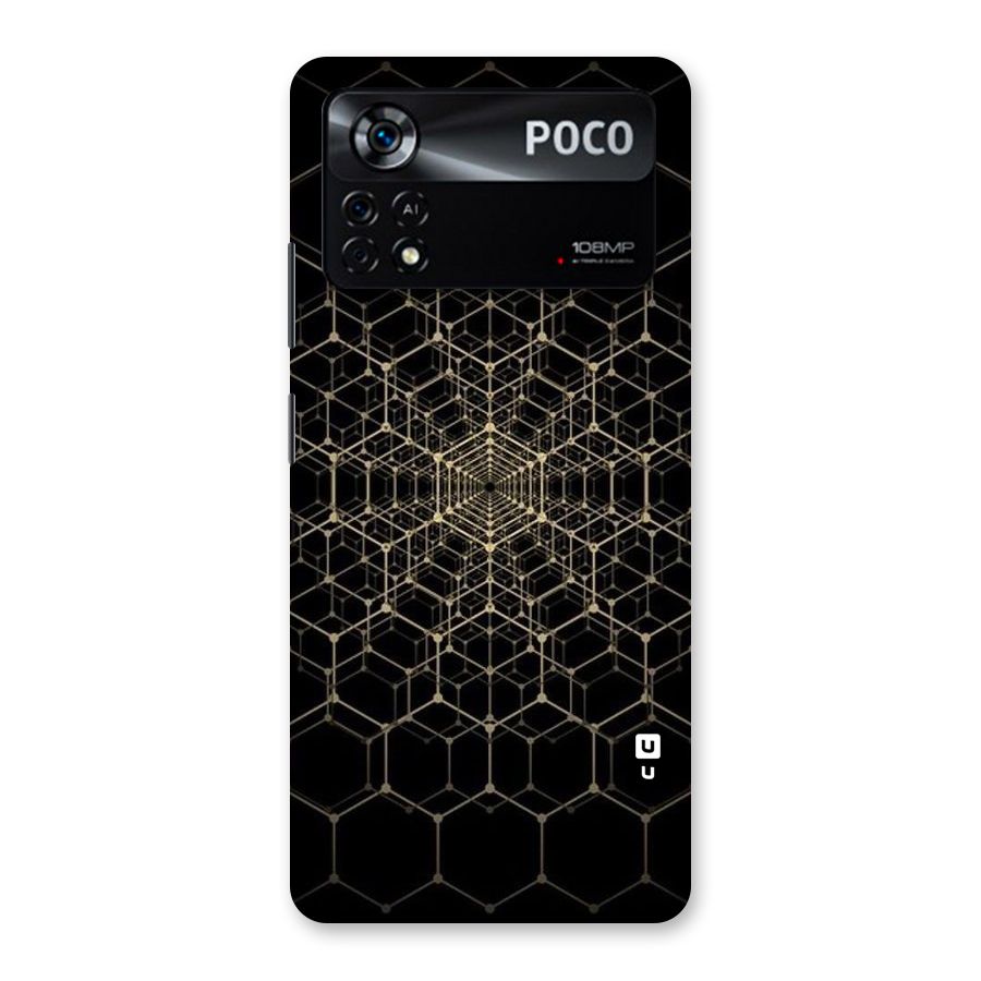 Gold Web Back Case for Poco X4 Pro 5G