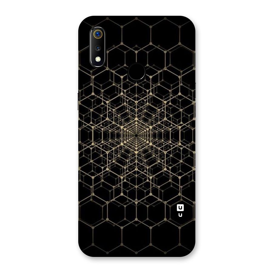 Gold Web Back Case for Realme 3