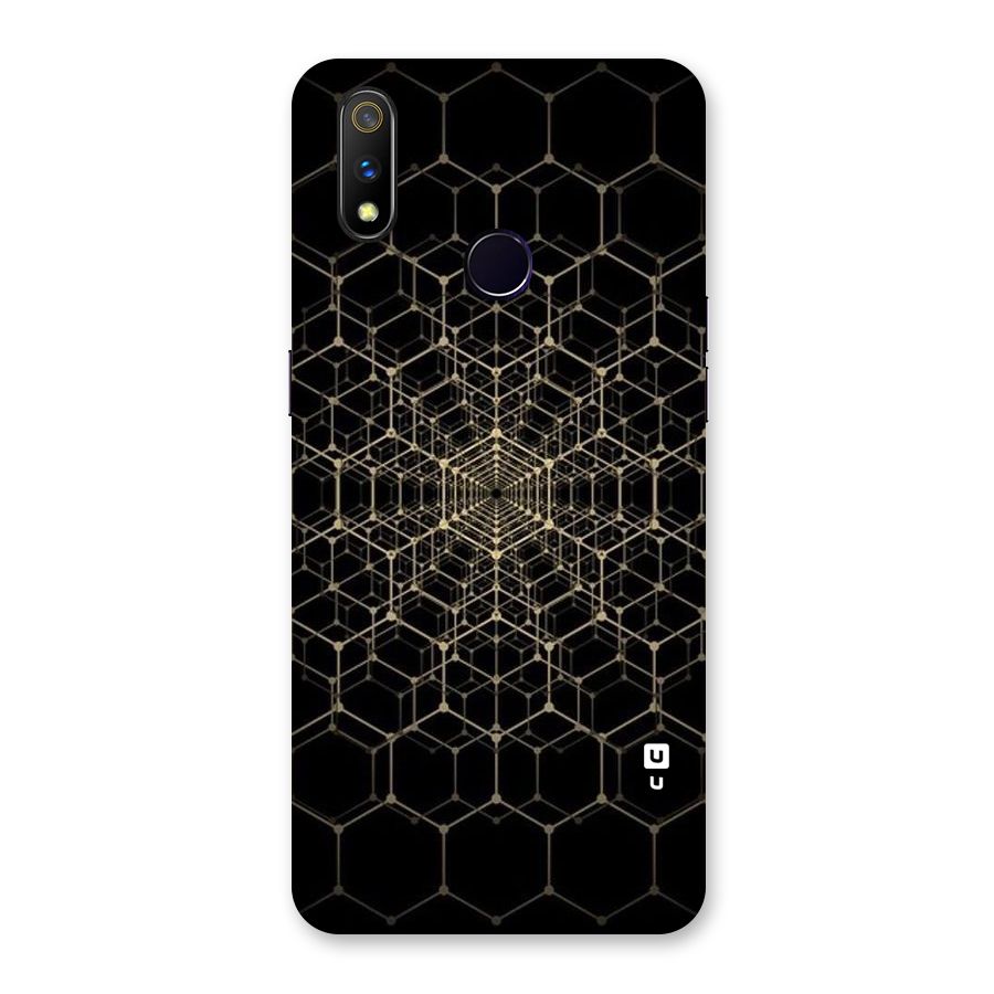 Gold Web Back Case for Realme 3 Pro