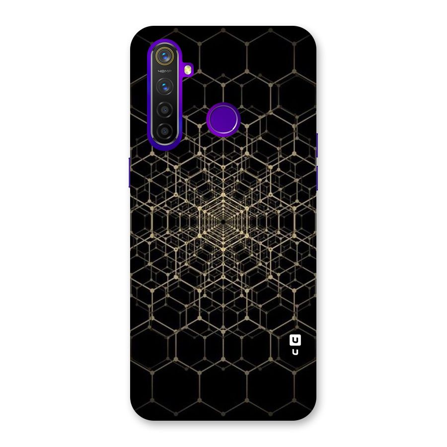 Gold Web Back Case for Realme 5 Pro