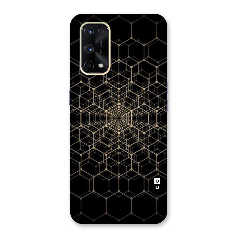 Gold Web Glass Back Case for Realme X7 Pro