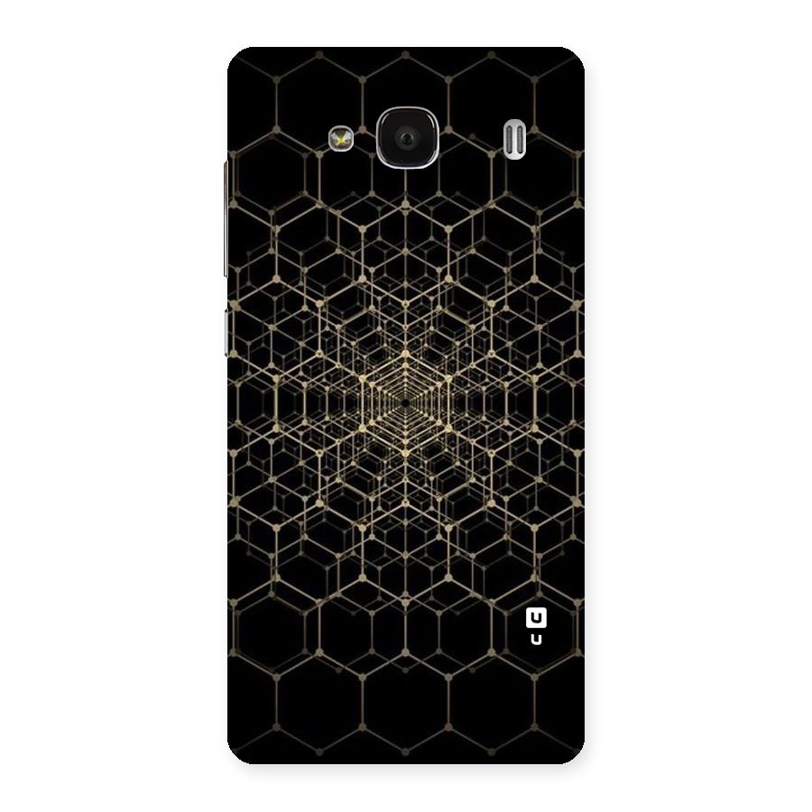 Gold Web Back Case for Redmi 2 Prime