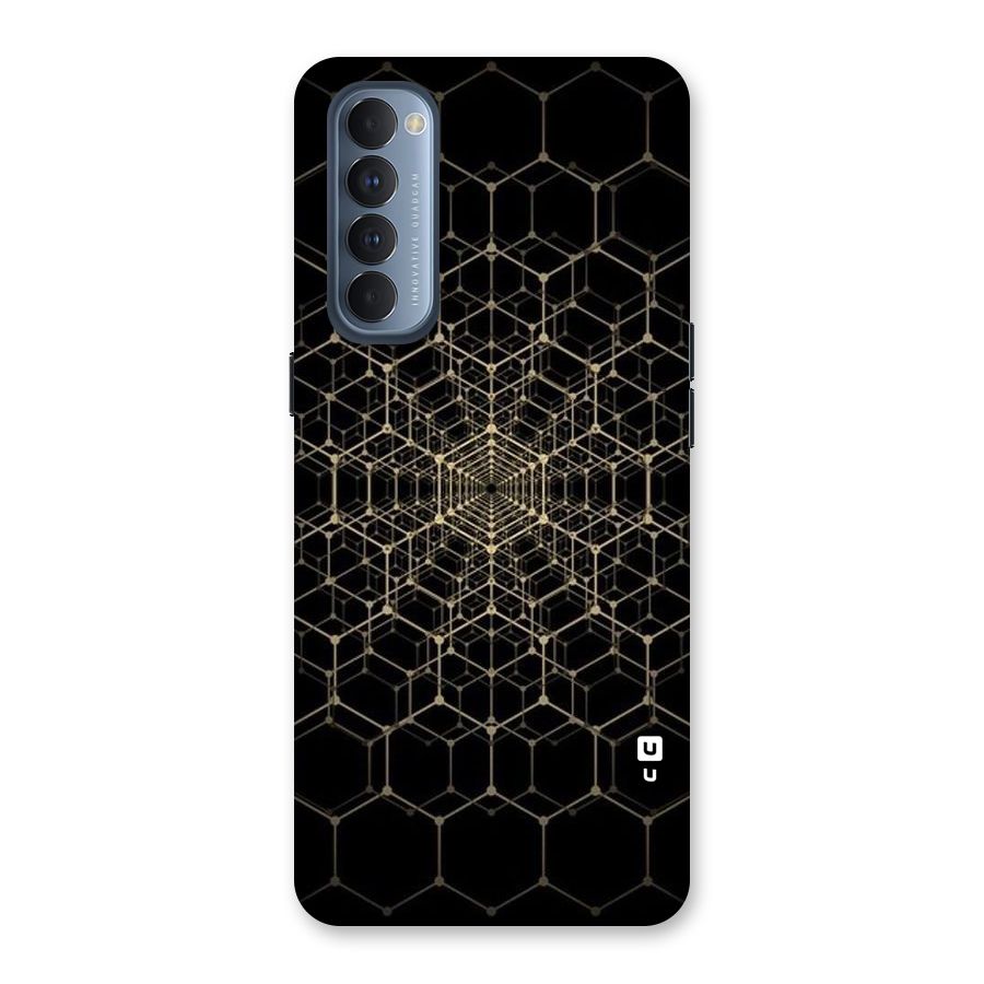 Gold Web Back Case for Reno4 Pro