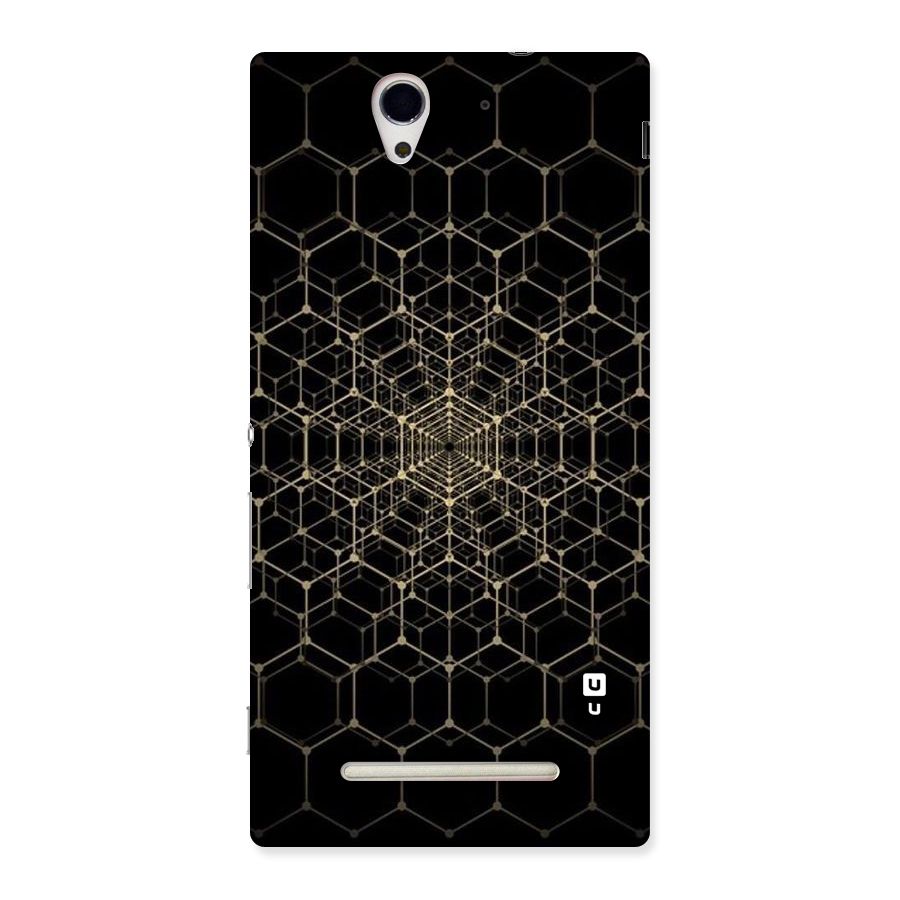 Gold Web Back Case for Sony Xperia C3