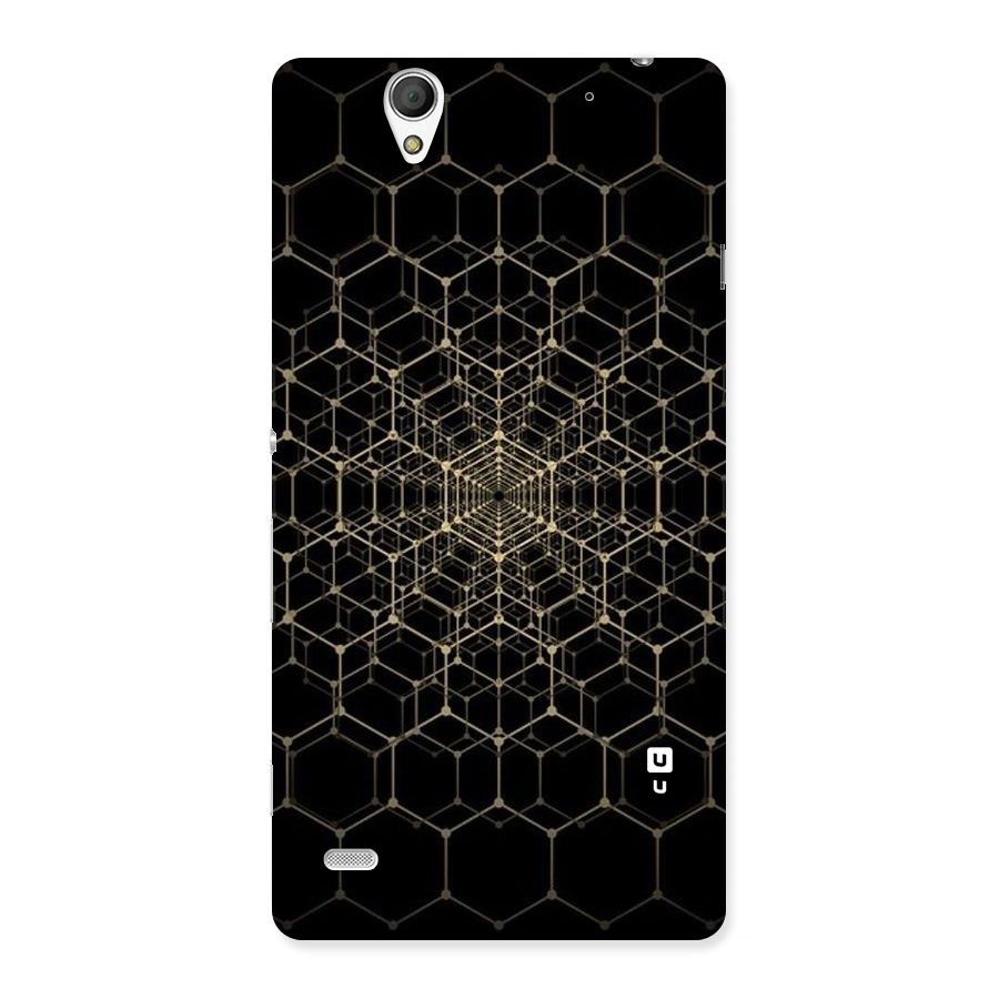 Gold Web Back Case for Sony Xperia C4
