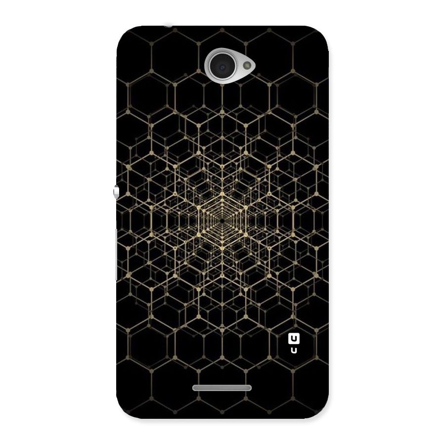 Gold Web Back Case for Sony Xperia E4