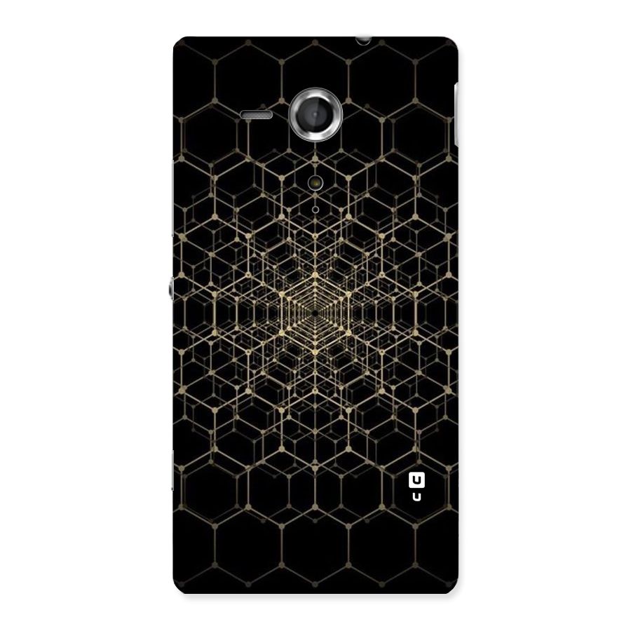 Gold Web Back Case for Sony Xperia SP