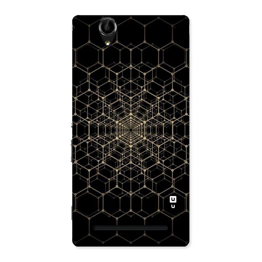 Gold Web Back Case for Sony Xperia T2
