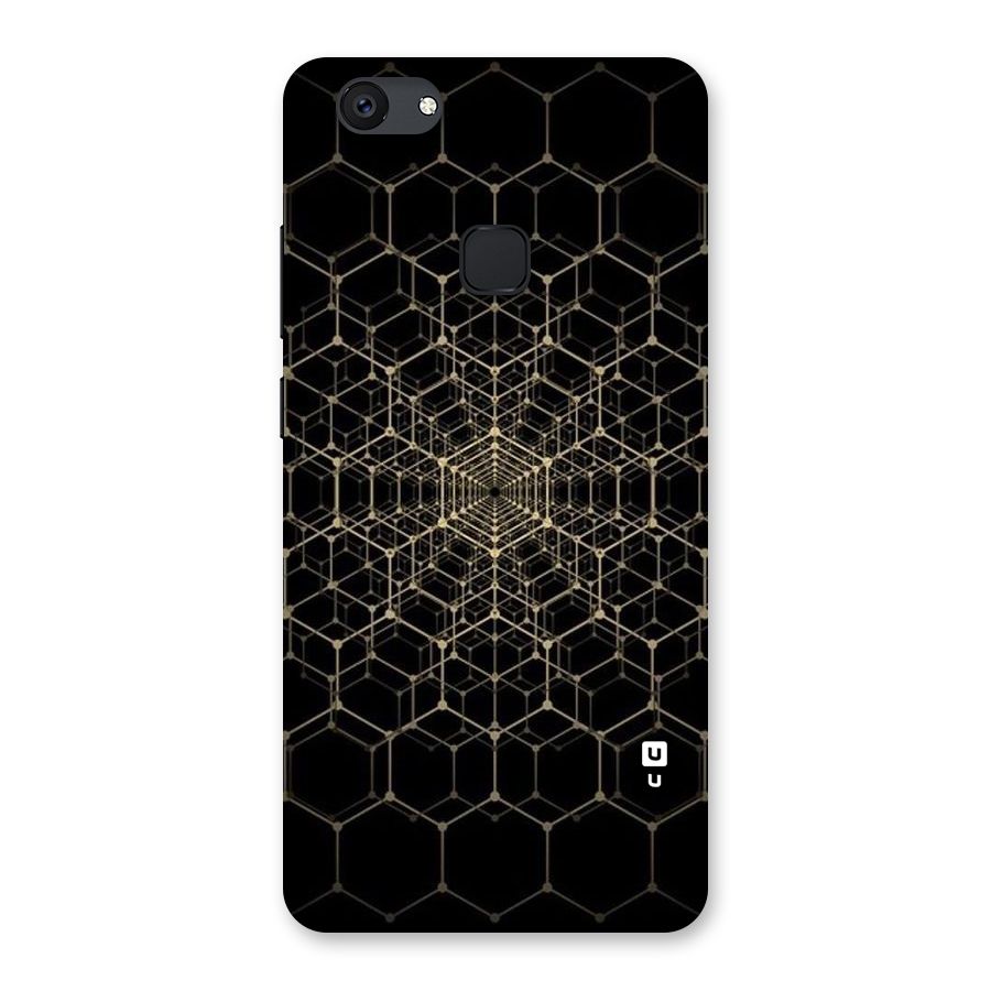 Gold Web Back Case for Vivo V7 Plus