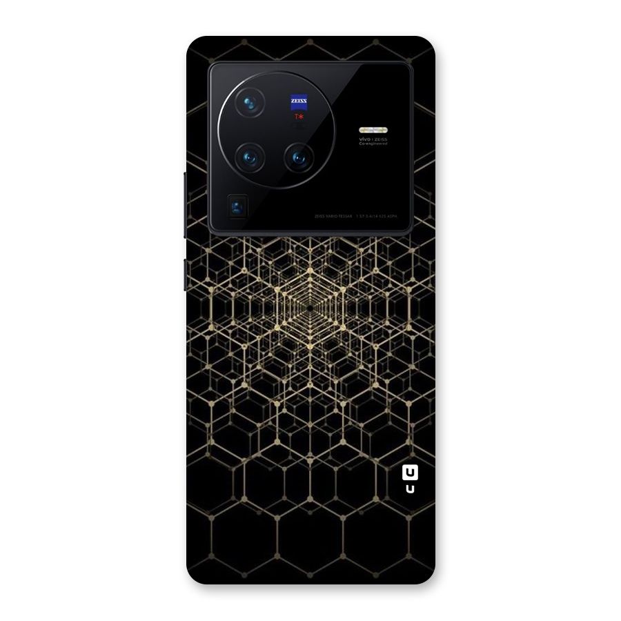 Gold Web Back Case for Vivo X80 Pro