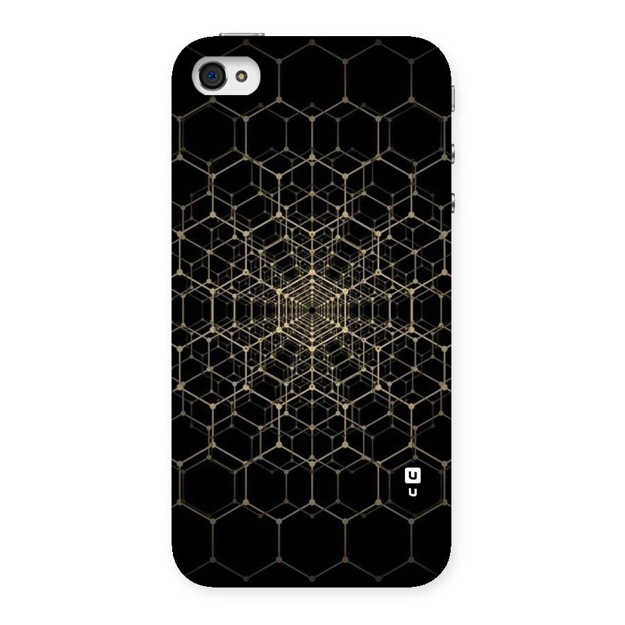 Gold Web Back Case for iPhone 4 4s