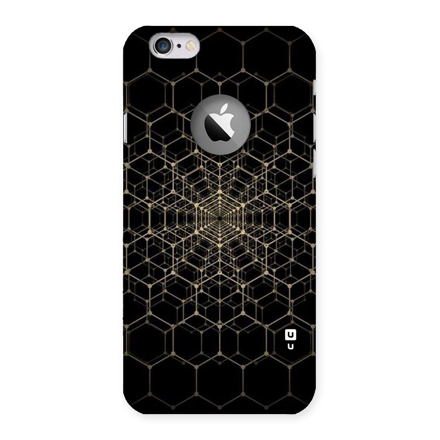 Gold Web Back Case for iPhone 6 Logo Cut