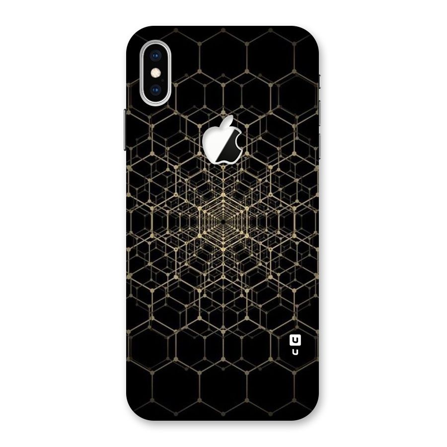 Gold Web Back Case for iPhone XS Max Apple Cut