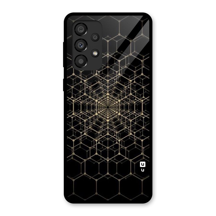 Gold Web Glass Back Case for Galaxy A33 5G