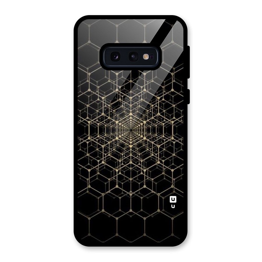 Gold Web Glass Back Case for Galaxy S10e