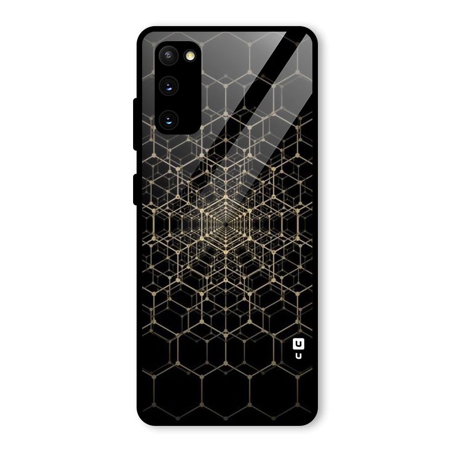 Gold Web Glass Back Case for Galaxy S20 FE