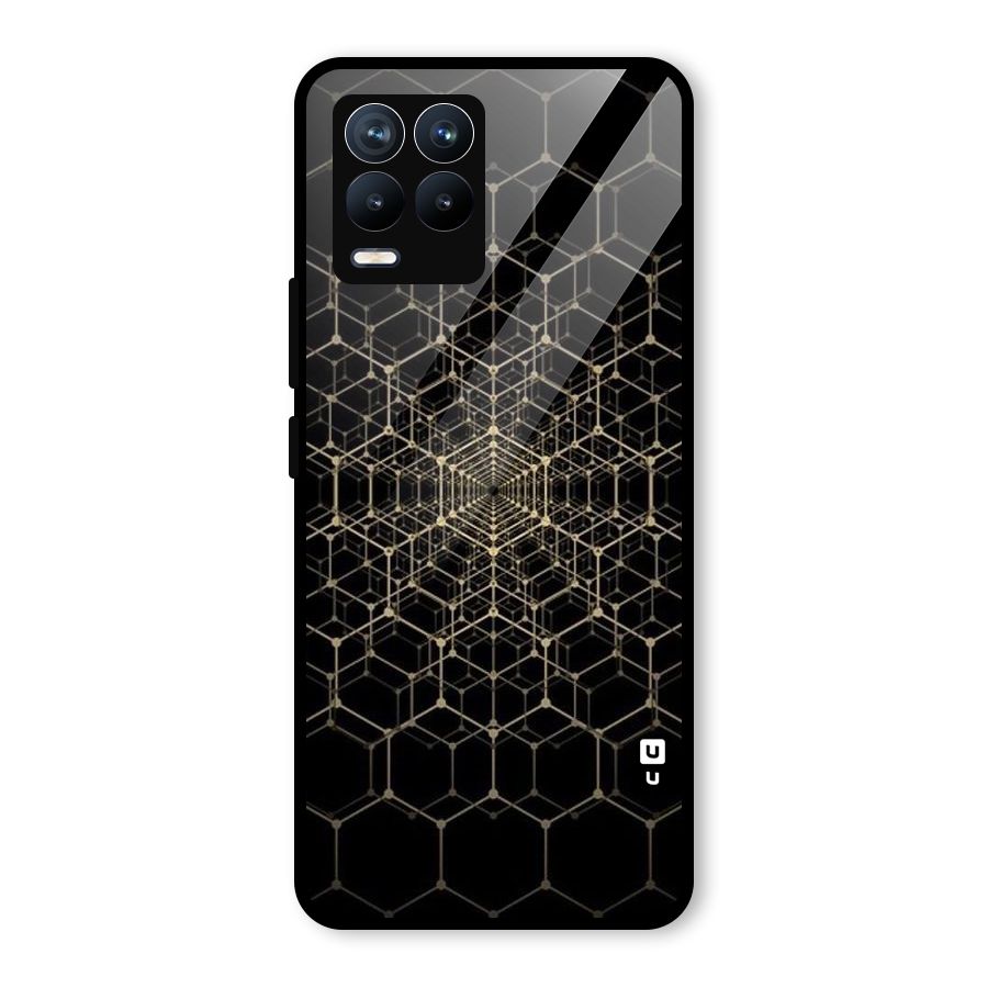 Gold Web Glass Back Case for Realme 8