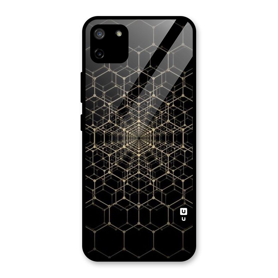 Gold Web Glass Back Case for Realme C11
