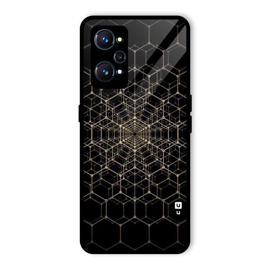 Gold Web Glass Back Case for Realme GT Neo2