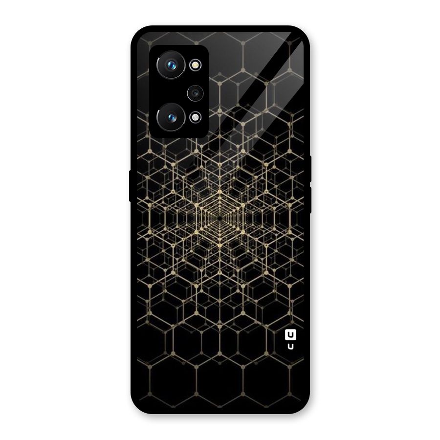 Gold Web Glass Back Case for Realme GT Neo 3T