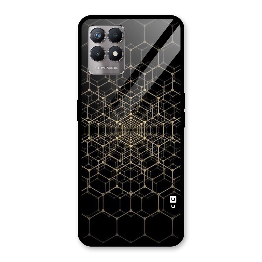 Gold Web Glass Back Case for Realme Narzo 50