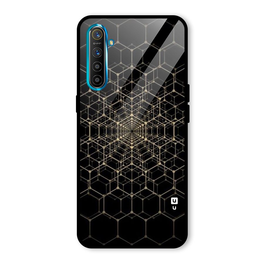 Gold Web Glass Back Case for Realme X2