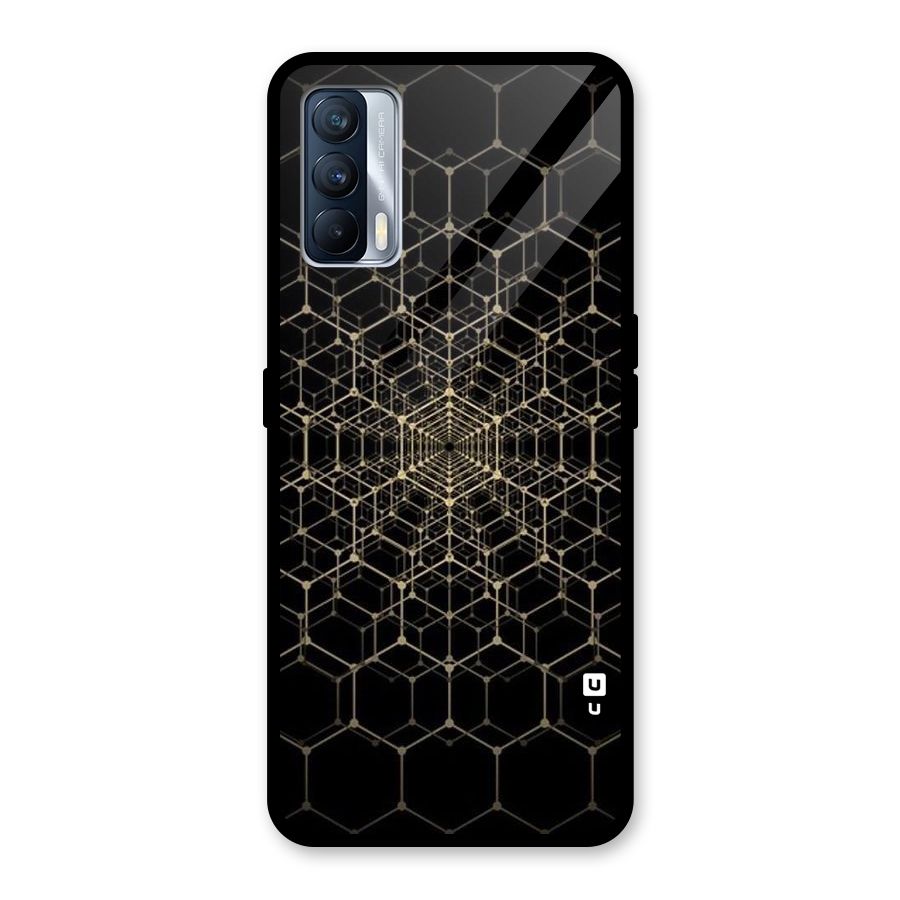 Gold Web Glass Back Case for Realme X7