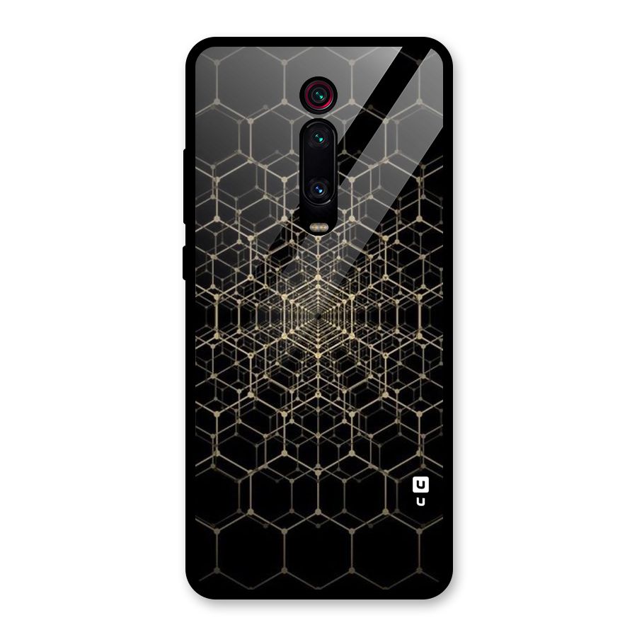 Gold Web Glass Back Case for Redmi K20
