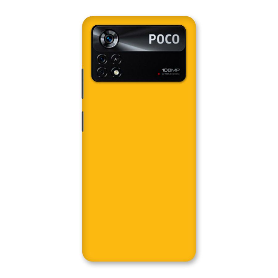 Gold Yellow Back Case for Poco X4 Pro 5G