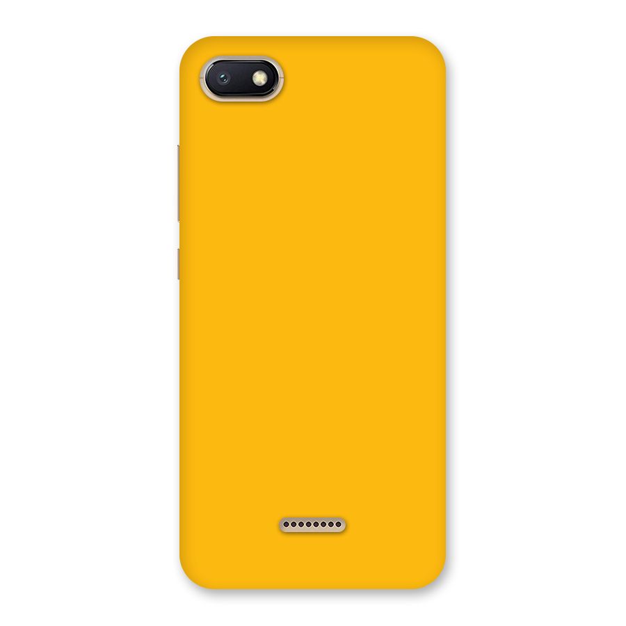 Gold Yellow Back Case for Redmi 6A