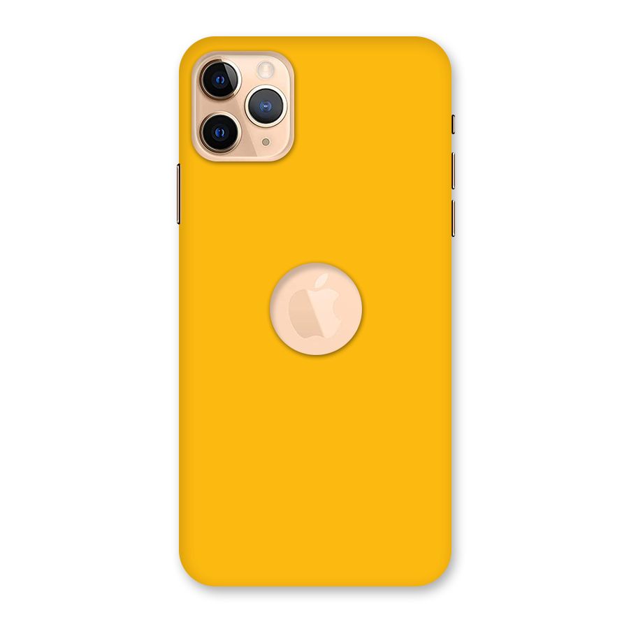 Gold Yellow Back Case for iPhone 11 Pro Max Logo Cut
