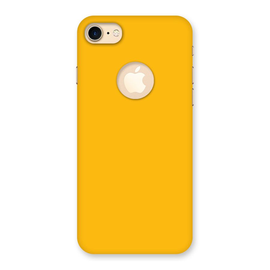 Gold Yellow Back Case for iPhone 7 Logo Cut