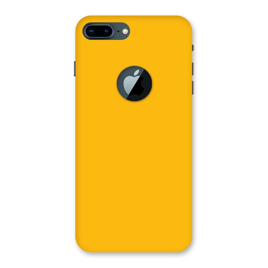 Gold Yellow Back Case for iPhone 7 Plus Logo Cut