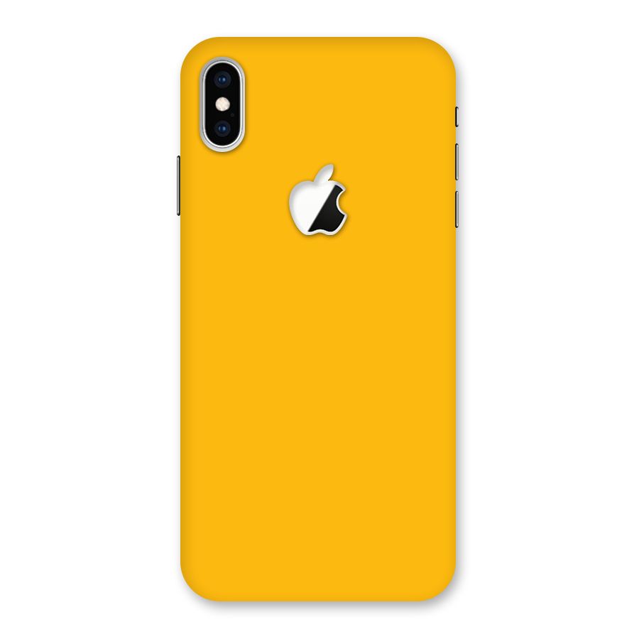 Gold Yellow Back Case for iPhone XS Max Apple Cut
