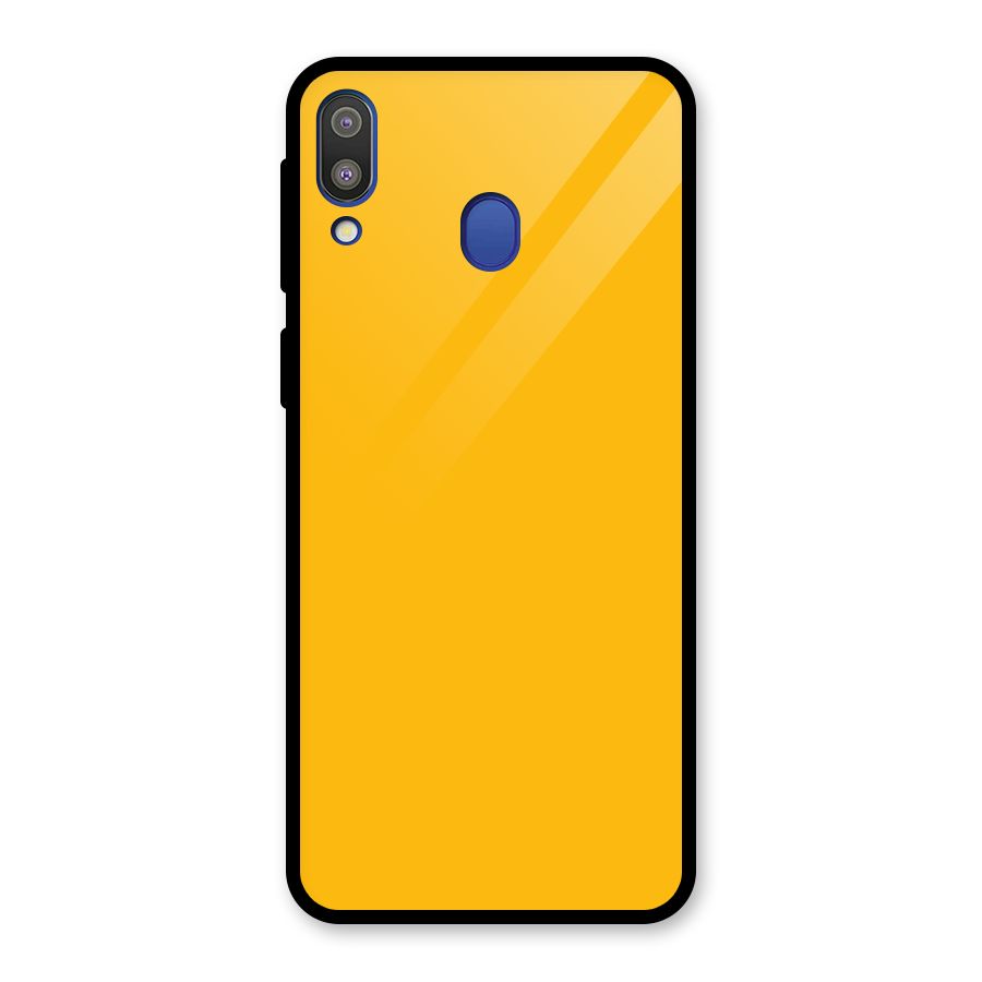 Gold Yellow Glass Back Case for Galaxy M20