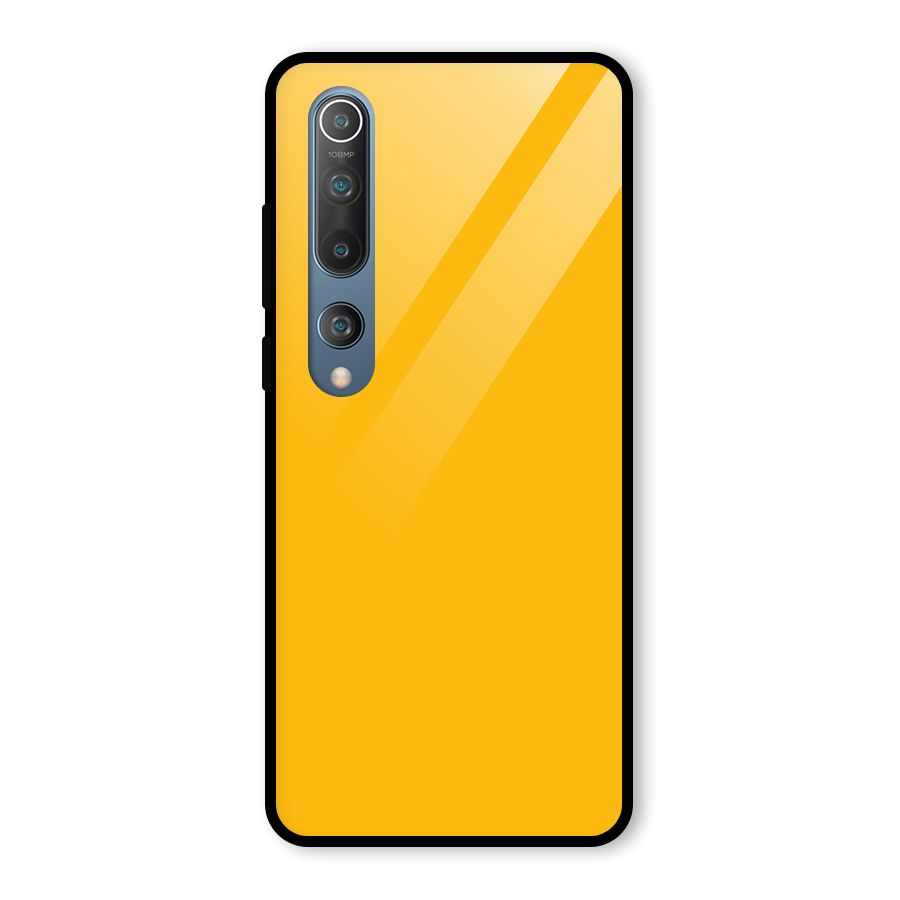Gold Yellow Glass Back Case for Mi 10