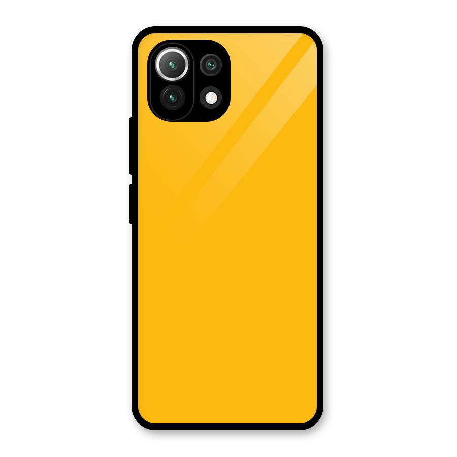 Gold Yellow Glass Back Case for Mi 11 Lite NE 5G