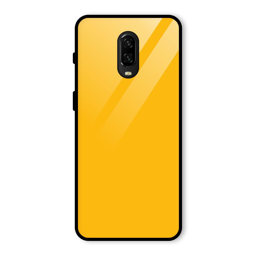 Gold Yellow Glass Back Case for OnePlus 6T