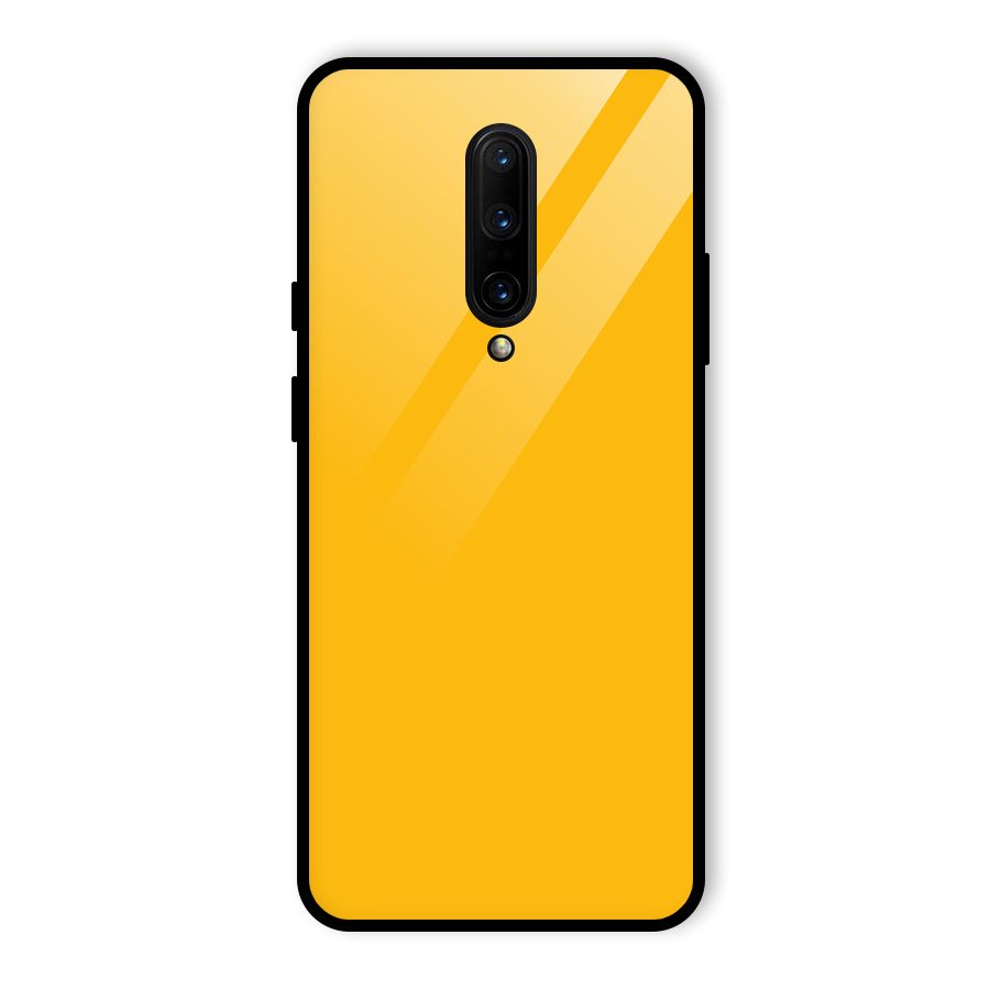 Gold Yellow Glass Back Case for OnePlus 7 Pro